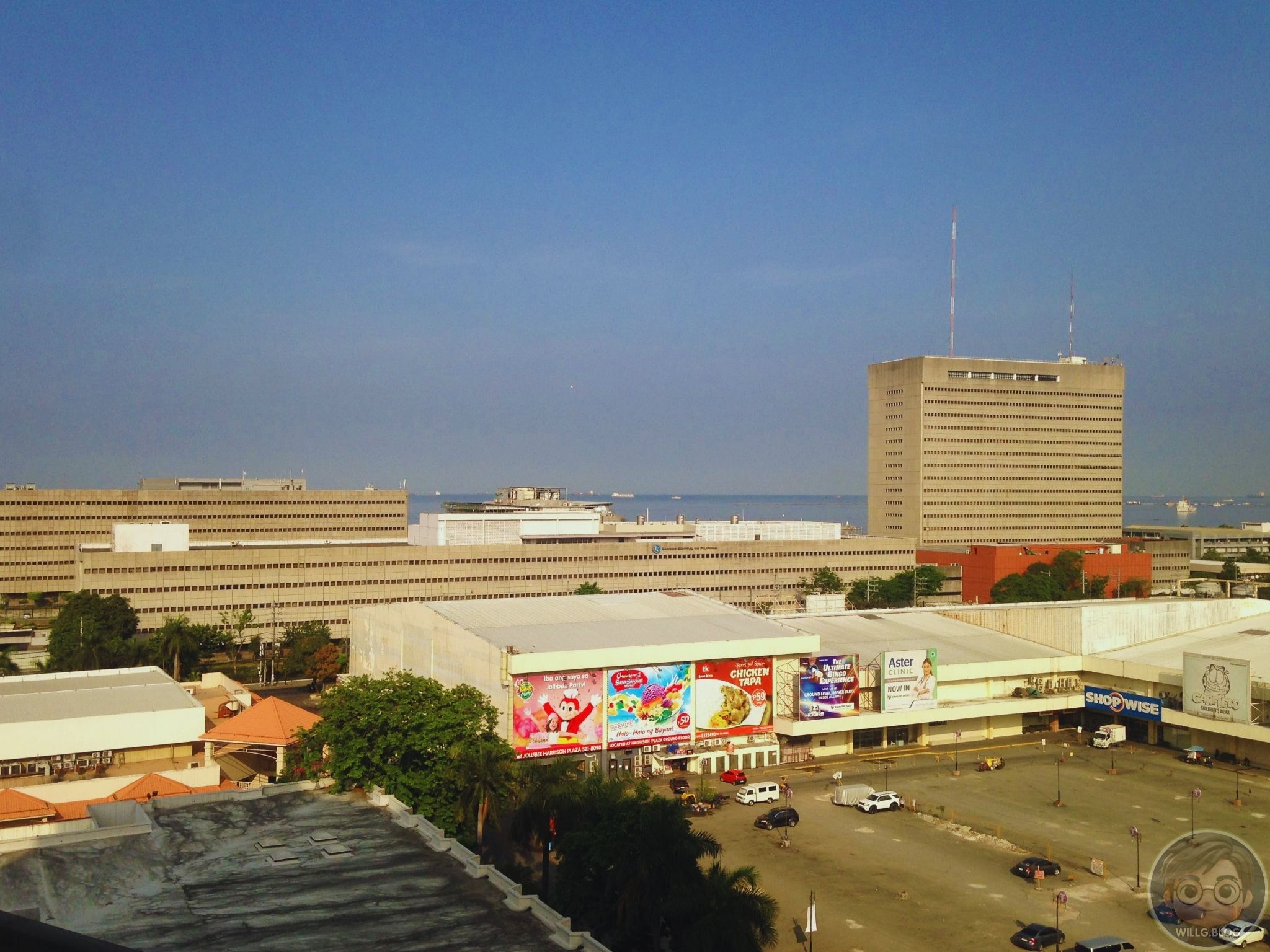A little haze, a lot of history, and the sea in the distance.